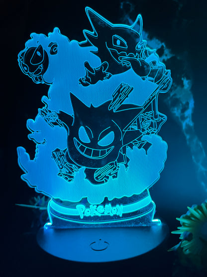 Gengar Evolution 3D Lamp Light