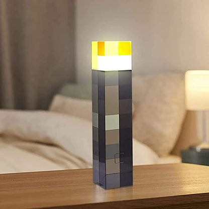 Minecraft Torch-Inspired Rechargeable LED Lamp