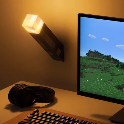 Minecraft Torch-Inspired Rechargeable LED Lamp